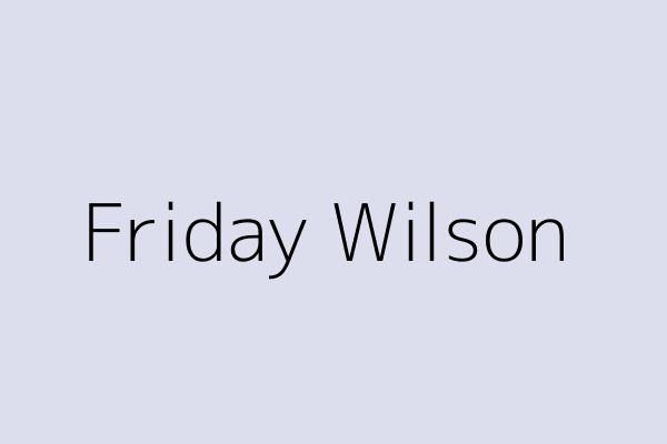 Friday Wilson